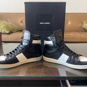 Saint Laurent | SL 44/M Leather High-Top Sneaker